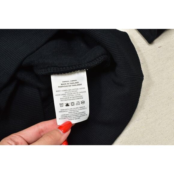 Nike Women's Full Zip Sweat Jacket Black Size S Cotton Blend DQ5758-010 NEW - Picture 7 of 8